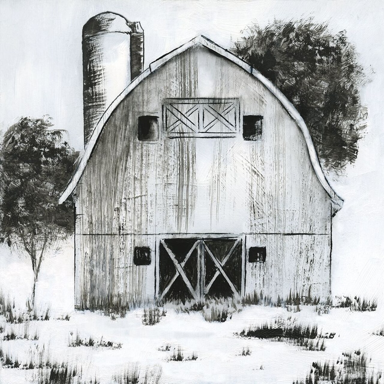 Black and White Barn I Poster Print by Nan - Item # VARPDX19447